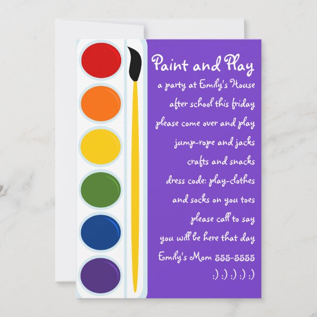 Convites Pinturas e escovas (Frente)