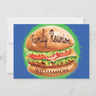 Convites Piquenique de Barbecue de Reunião Familiar