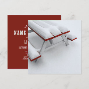 Convites piquenique na neve