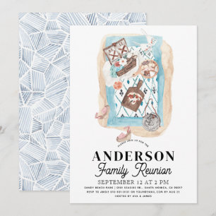 Convites Piquenique na Praia Reunião Familiar