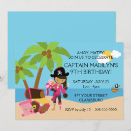 Convites Pirata com Festa de aniversário de Perna de Peg