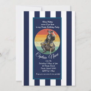 Convites Pirata do Partido Skeleton