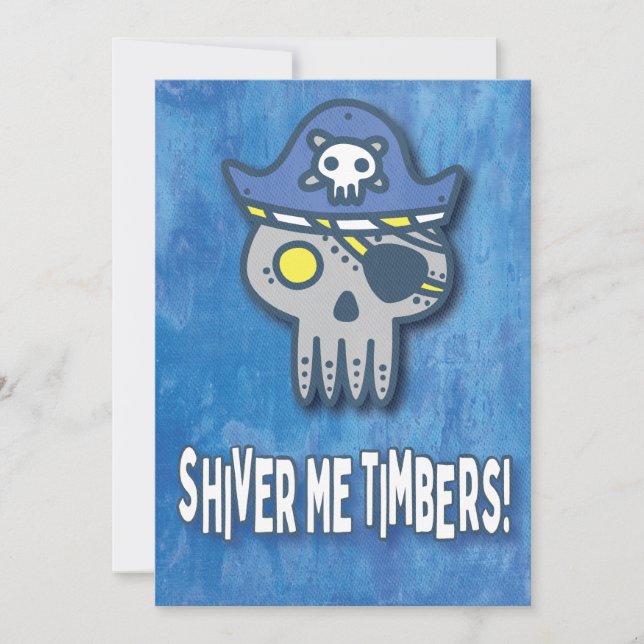 Convites Pirate Aniversário Primeiro (Frente)