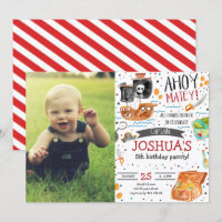 Pirate Birthday Ahoy Pirate Boy Festa com Foto