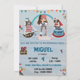 CONVITES PIRATE THEMED BIRTHDAY EINVITE