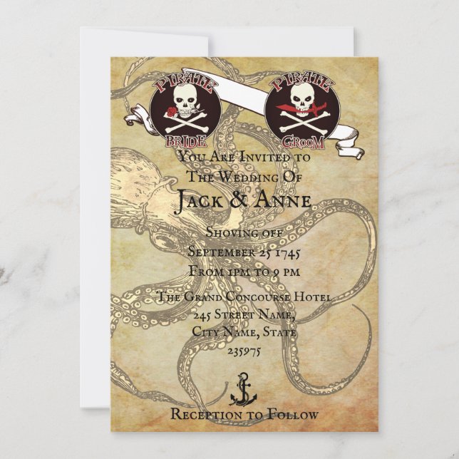 Convites Pirate Wedding (Frente)