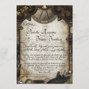 Convites Pirate Weding Custom Danielle