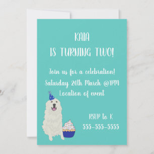 Convites Pirenéus de Excelente Personalizáveis Aniversário
