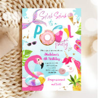 Piscina Bash Unicorn Mermaid Flamingo Birthday