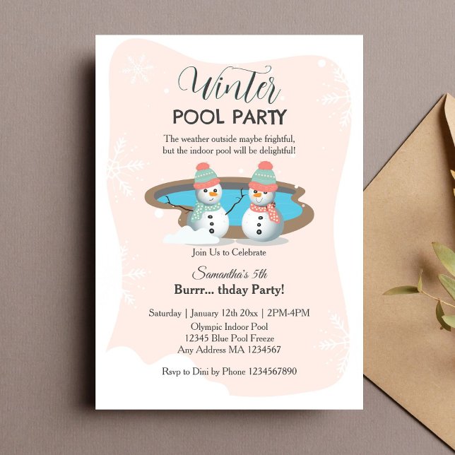 Convites Piscina de inverno (Invitation)