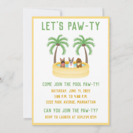 Convites Piscina de Natação dos Cães de Verão