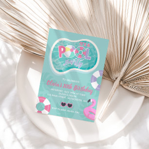 Convites Piscina rosa-piscina do partido no verão