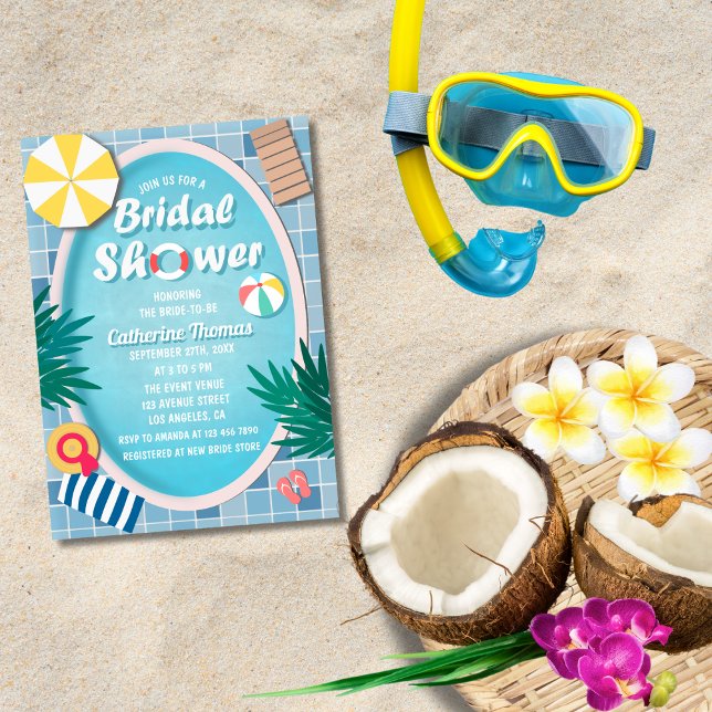 Convites Piscina tropical Chá de panela de verão (Criador carregado)