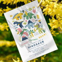 Pise, Mastigue e Rugido Colorido Dino 3º Aniversár