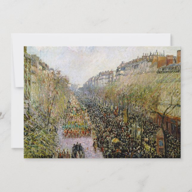 Convites Pissarro - Boulevard Montmartre, Mardi Gras (Frente)