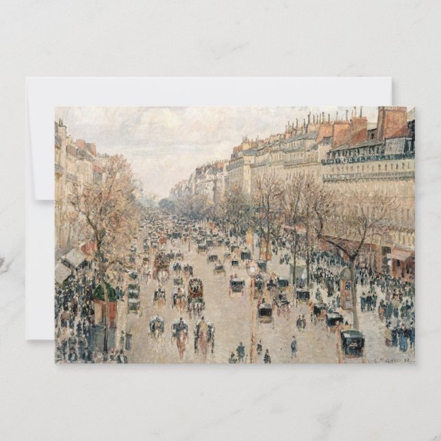 Convites Pissarro - Boulevard Montmartre, Sol da Tarde (Frente)