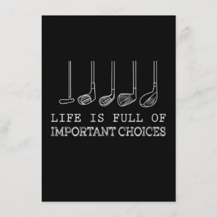 Convites Pista de Golfe A Vida É Cheio De Opções Important