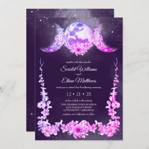 Convites Pista de Lua Tripla do Céu Noturno