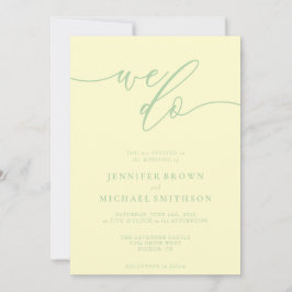 Convites Pistachio & Cream Signature We Do Typo Wedding