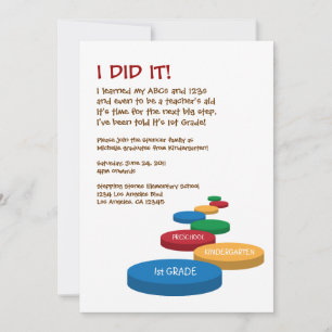 Convites Pistas de Pista Pré-Escolas/Graduação no Jardim de