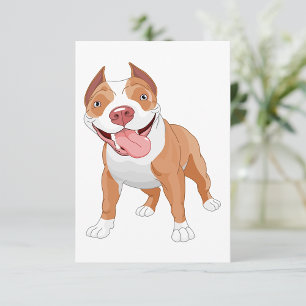 Convites Pit Bull Sorridente Feliz