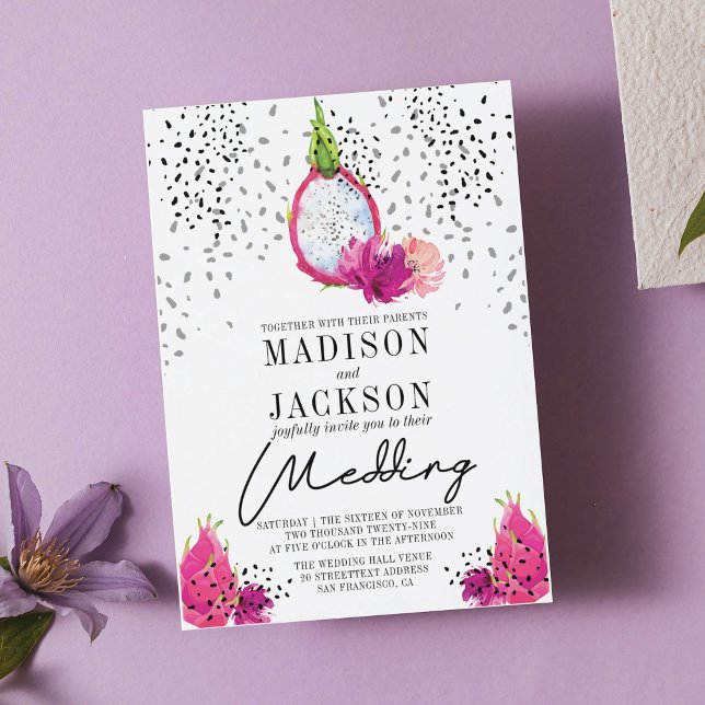 Convites Pitaya Elegant Wedding (Criador carregado)