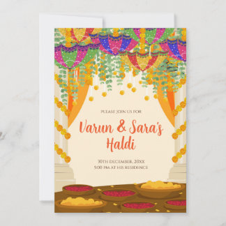 Convites Pithi Convites Mayoun, convite Haldi