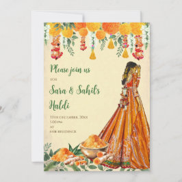 Convites Pithi e convites Haldi convite Holud