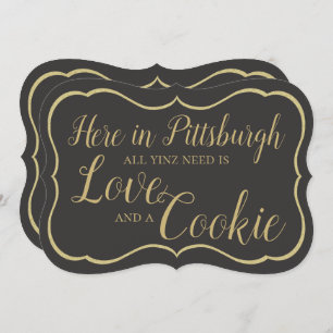 Convites Pittsburgh Cookie Mesa Todos os Yinz Precisam de S