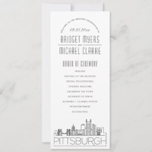 Convites Pittsburgh Programa de Casamento por Deco Modern