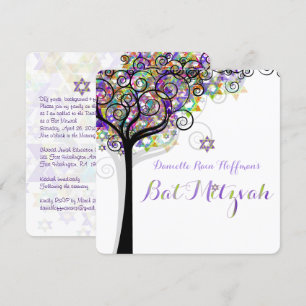 Convites Pix Dezines árvore da vida Bat Mitzvah