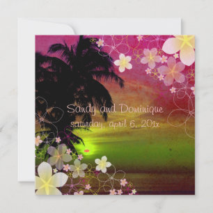 Convites Pix Dezines hula drey/plumeria/praia/tropical
