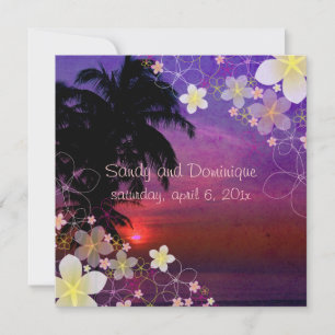 Convites Pix Dezines hula drey/plumeria/praia/tropical