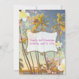 Convites Pix Dezines hula drey/plumeria/praia/tropical