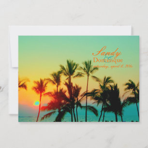 Convites Pix Dezines Sunset no casamento de A-Bay/tropical