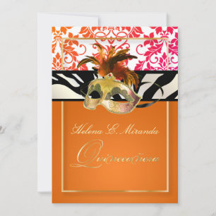 Convites Pix Dezines Tanza Damask/Quinceanera/Zebra