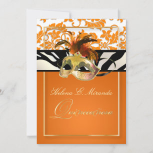 Convites Pix Dezines Tanza Damask/Quinceanera/Zebra
