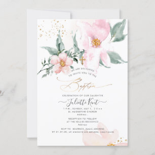 Convites PixDezin H2 Solteiro Blush Petal Baptism