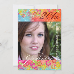 Convites PixDezine Hawaiian Shaved Ice, graduações de 201