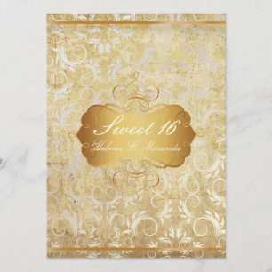 Convites PixDezines 16/princesa/damask