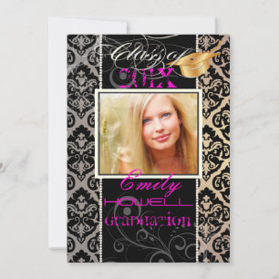 Convites PixDezines 2012 Formando, olivia damask/diy color