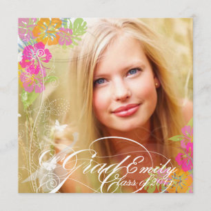 Convites PixDezines 2012 Graduação Foto+hibiscus