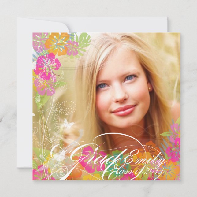 Convites PixDezines 2012 O hibisco da graduação é (Frente)