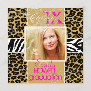 Convites PixDezines 2013 Formandos, impressão de chita/core