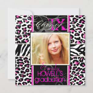 Convites PixDezines 2013 Graduados, impressão de chita/core