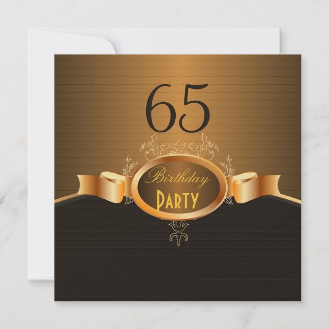 Convites PixDezines 65 Festa de aniversário/FAÇA o seu even (Frente)