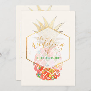 Convites PixDezines Aloha Havaiana Pineanases/DIY Backgroun