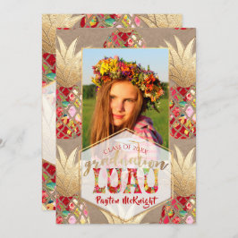 Convites PixDezines Aloha Pineapple, Graduação Luau