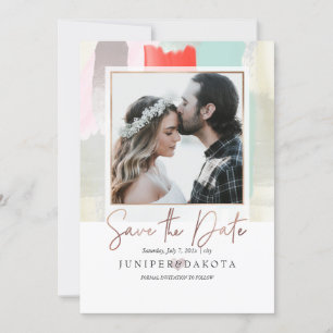 Convites PixDezines Arte Moderna, Coral+Mint