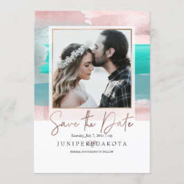 Convites PixDezines Arte Moderna, Rosa Dourada Aqua